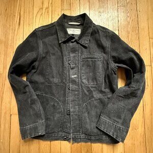 Rogue Territory Selvedge Denim Supply Jacket Riverwash Black Size Large